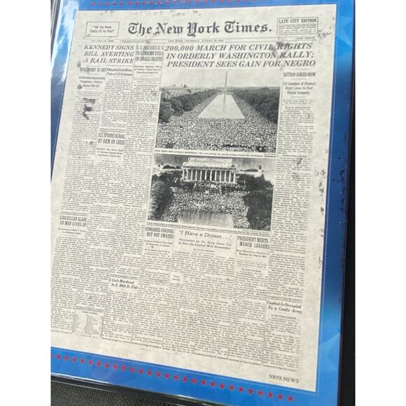 New York Times Civil Rights Commemorative March For Civil Rights Coin Set W/ COA - Picture 2 of 10